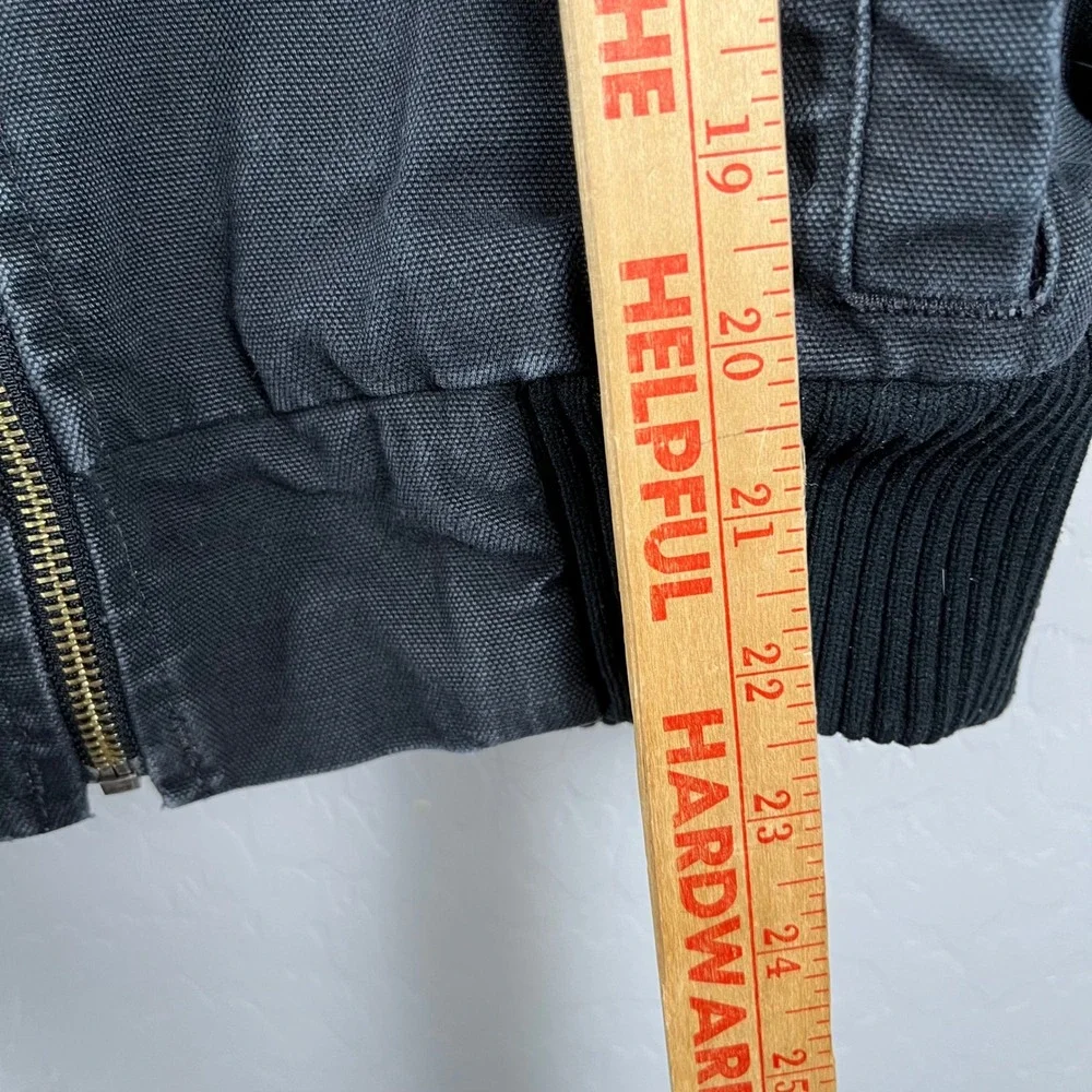 Carhartt 100815001 Womens Hooded Jacket Sherpa Lined Black Work Coat Size M 8/10 - Picture 8 of 10